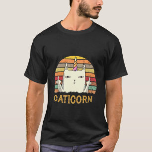 Camiseta Vintage Unicorn Rainbow Cat corn Unicorn