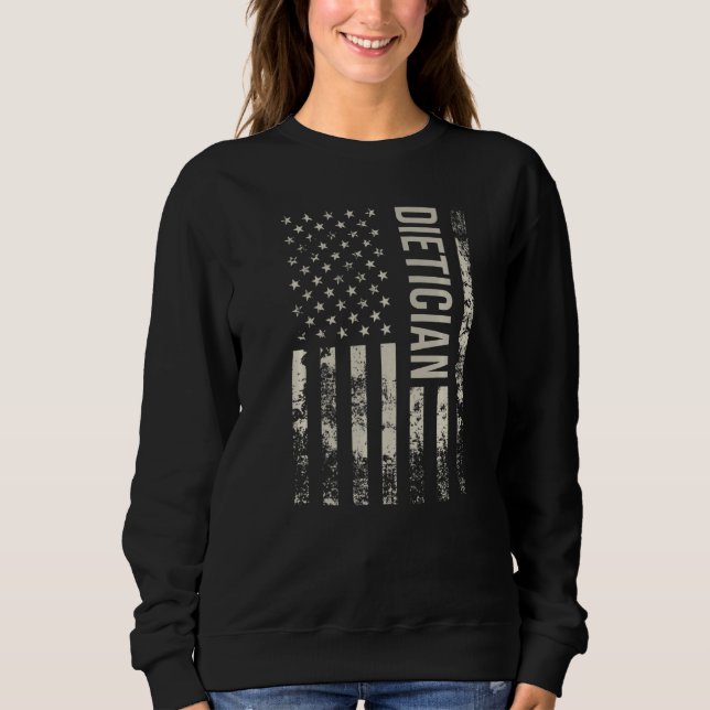 Camiseta Vintage US American Flag Dietician Premium (Frente)