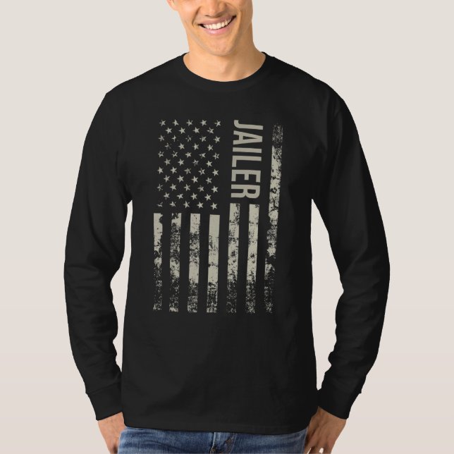 Camiseta Vintage US American Flag Jailer (Frente)