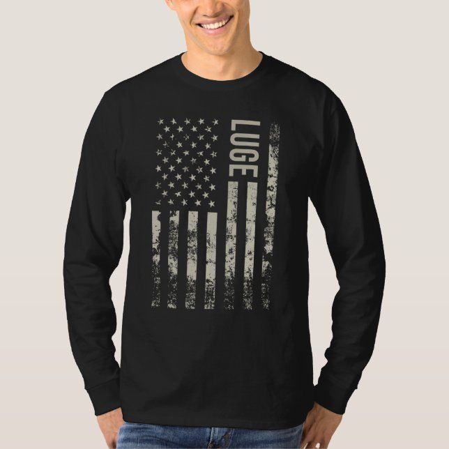 Camiseta Vintage US American Flag Luge (Frente)