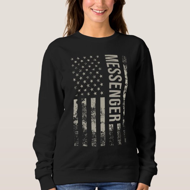 Camiseta Vintage US American Flag Messenger (Frente)