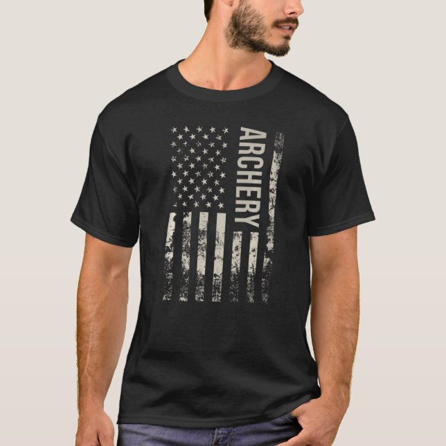Camiseta Vintage US Flag Archery Premium (Frente)