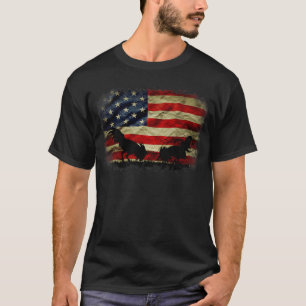 Camiseta Vintage Us Flag Game Fowl Sparing Rooster Gamefow