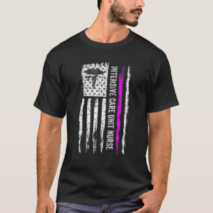 Camiseta Vintage US Flag Orud ICU Intensificação de Cuida
