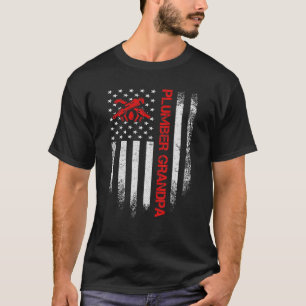 Camiseta Vintage US Flag Plumber Grandpa Plumber Plumber