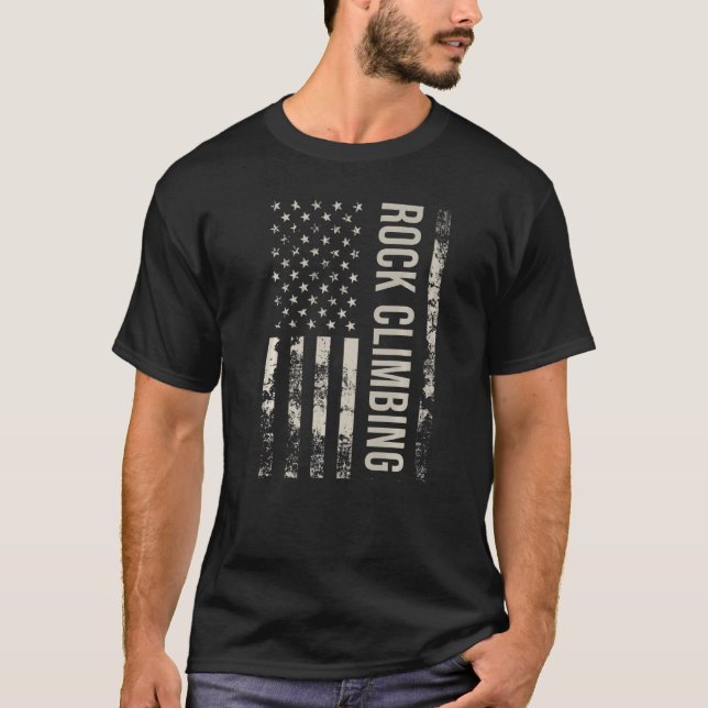 Camiseta Vintage US Flag Rock Escaling (Frente)