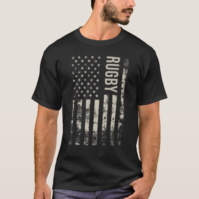 Camiseta Vintage US Flag Rugby (Frente)