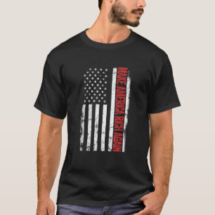 Camiseta Vintage US Flag Torna a América Rico Novamente