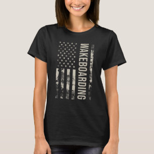 Camiseta Vintage US Flag Wakeboard