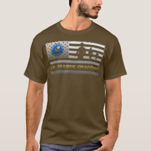 Camiseta Vintage USA American Flag Orud US Seabee Veteran