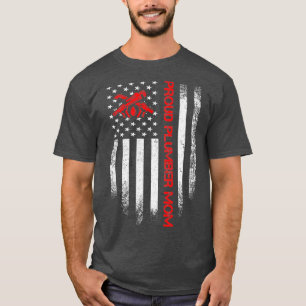 Camiseta Vintage USA American Flag Proud Plumber Mom