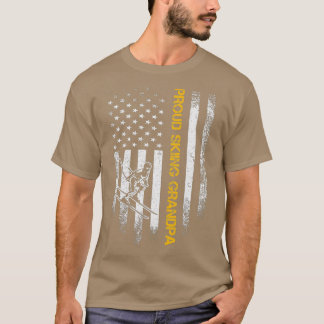 Camiseta Vintage USA American Flag Proud Skipa Avô
