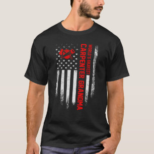 Camiseta Vintage USA American Flag World S Okayest Carpente