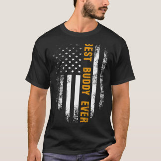 Camiseta Vintage USA Best Buddy Ever American Flag