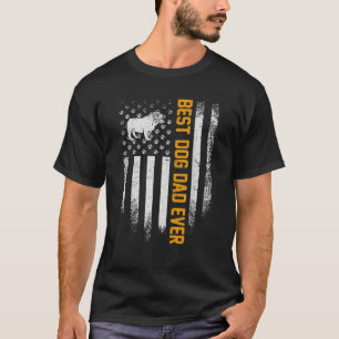 Camiseta Vintage USA Best English Buldog Pai Ever American