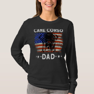 Camiseta Vintage Usa Cane Corso Pai Dog American Flag