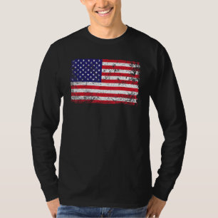 Camiseta Vintage USA Flag American Retro 4 De Julho