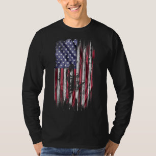 Camiseta Vintage USA Flag Americano Mma Muay Thai Kickboxin