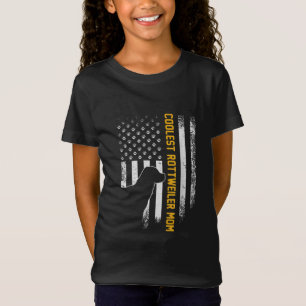 Camiseta Vintage USA Flag Coolest Rottweiler Mãe