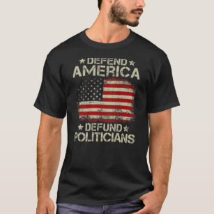 Camiseta Vintage USA Flag defende política de defesa da Amé
