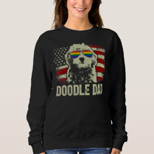 Camiseta Vintage USA Flag Doodle Pai Lgbt Gay Prid