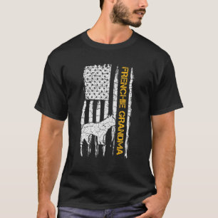 Camiseta Vintage USA Flag French Buldog Avó Frenchie S.A.