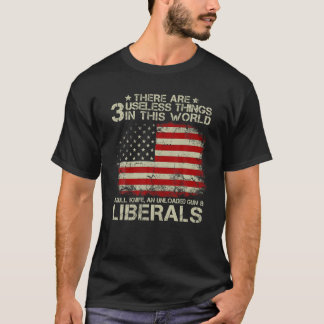 Camiseta Vintage USA Flag Há 3 Coisas Inúteis Nisto