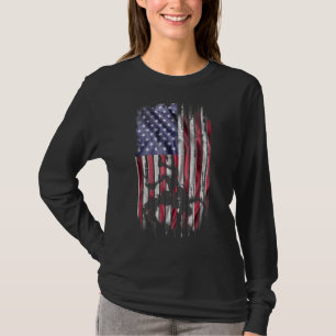 Camiseta Vintage USA Flag Luta Americana Wrestler