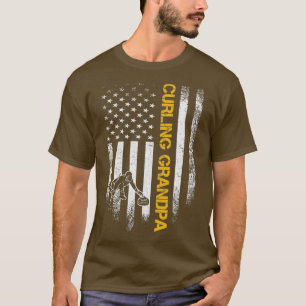 Camiseta Vintage USA Flag Orud Curler Grandpa Curler