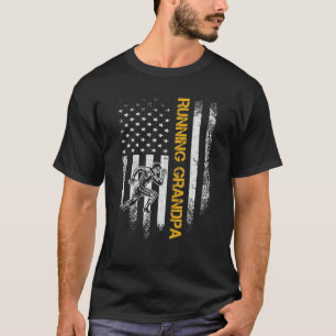 Camiseta Vintage USA Flag Orud Executando o Avô Runner Silh