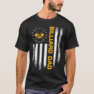 Camiseta Vintage USA Flag Piscina Orud Billiard Snooker Pai