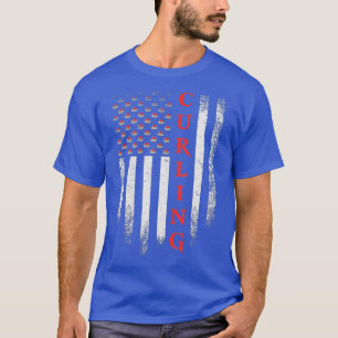 Camiseta Vintage USA Flag Player Curler