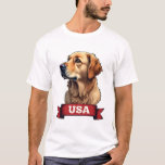 Camiseta Vintage USA Golden Retriever Engraving Shirt 4<br><div class="desc">Vintage USA Golden Retriever Engraving Shirt 4</div>