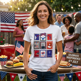 Camiseta Vintage USA Postage Stamp