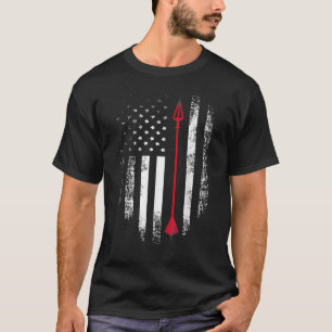 Camiseta Vintage Usa Red White Archet Srow American Flag