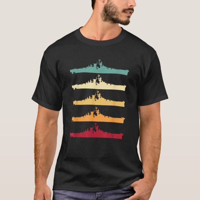 Camiseta Vintage USS Alaska CB 1 Battleship (Frente)
