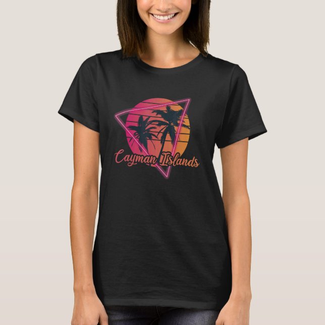 Camiseta Vintage Vacation Caribbean Sea Travel Beach Cayman (Frente)