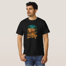 Camiseta Vintage Van Life Good Life Adventure Camping Badge