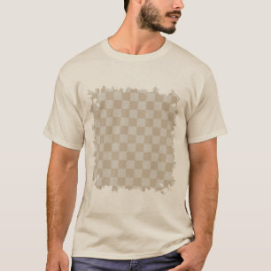 Camiseta Vintage Vanilla Café Branco creme xadrez