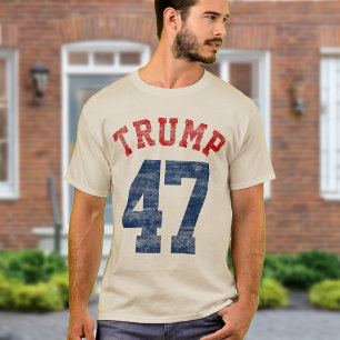 Camiseta Vintage Varsity Donald Trump 47.º Presidente 2024