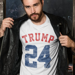 Camiseta Vintage Varsity Donald Trump para Presidente 2024