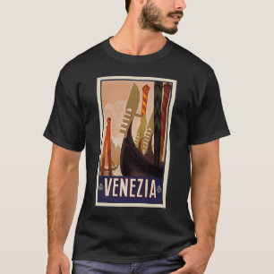 Camiseta Vintage Venice Gondola Praia Itália Nasce