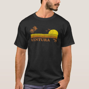 Camiseta Vintage Ventura Beach California Retro Sunset Surf