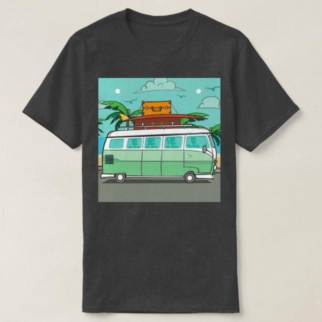 Camiseta Vintage verão T (Frente do Design)