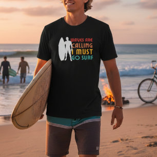 Camiseta Vintage verão Vibes Waves estão chamando de surf