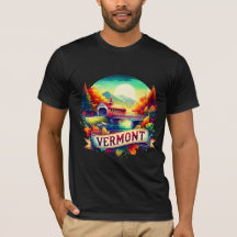 Vintage Vermont Map T-Shir – Retro Retro us state