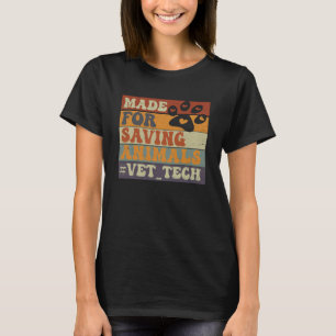 Camiseta Vintage Vet Tech Apreciação Para A Veterinária