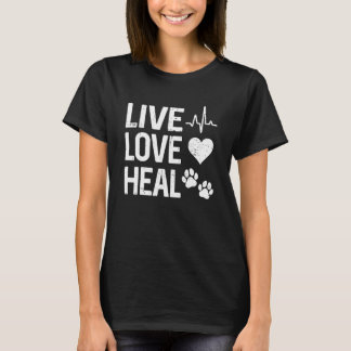 Camiseta Vintage Vet Tech Live Love Health Technic