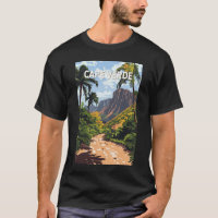 Vintage Viagem de ilustração cabo-verdiana