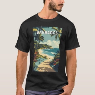 Camiseta Vintage Viagem de ilustração de Barbados